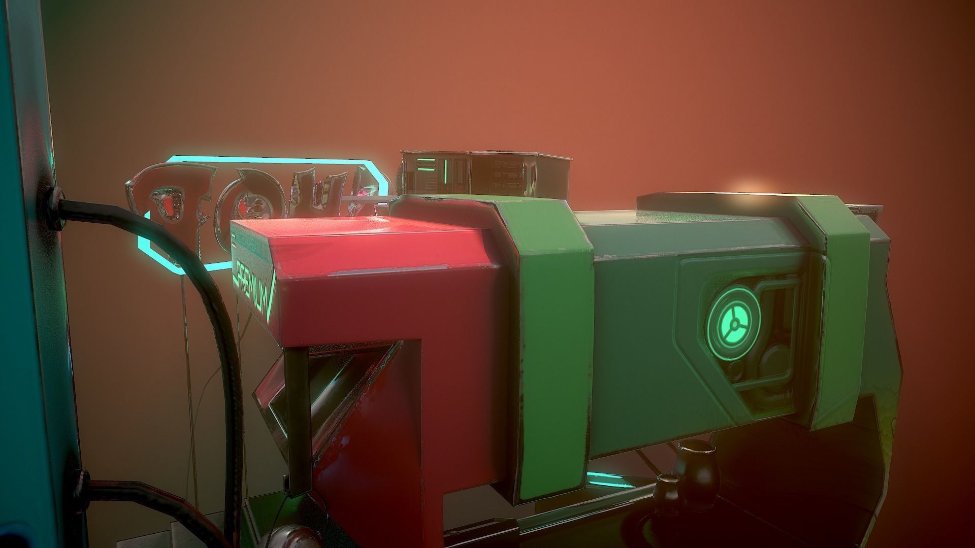 Sci-fi Shop Low-poly 3D model_14