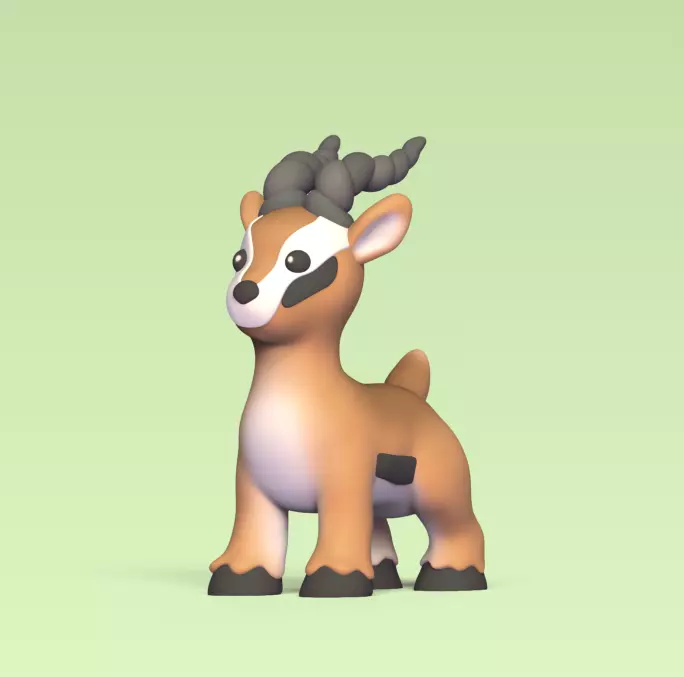 Cute Antelope 3D print model_0