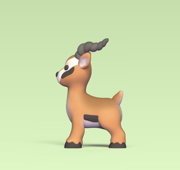 Cute Antelope 3D print model_2