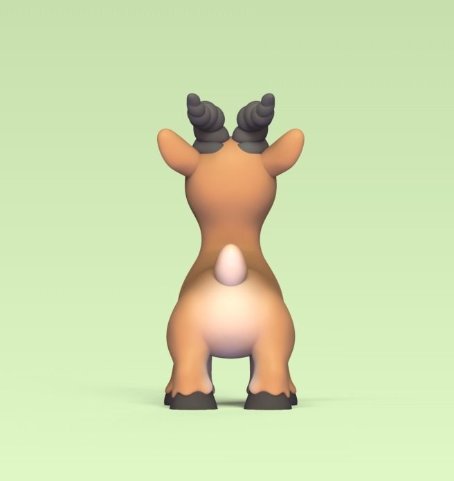 Cute Antelope 3D print model_3