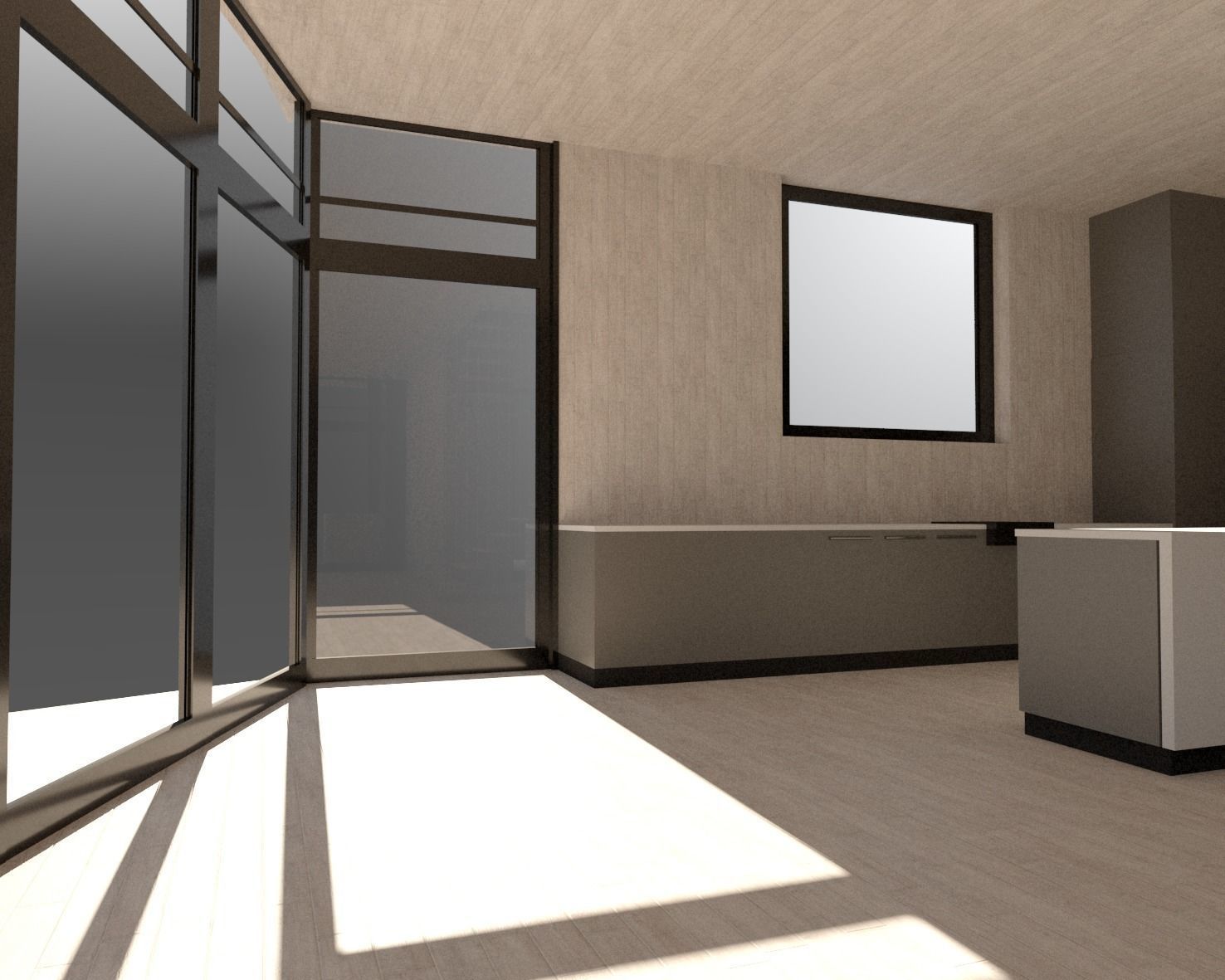 Modern House with pool 3D model_3