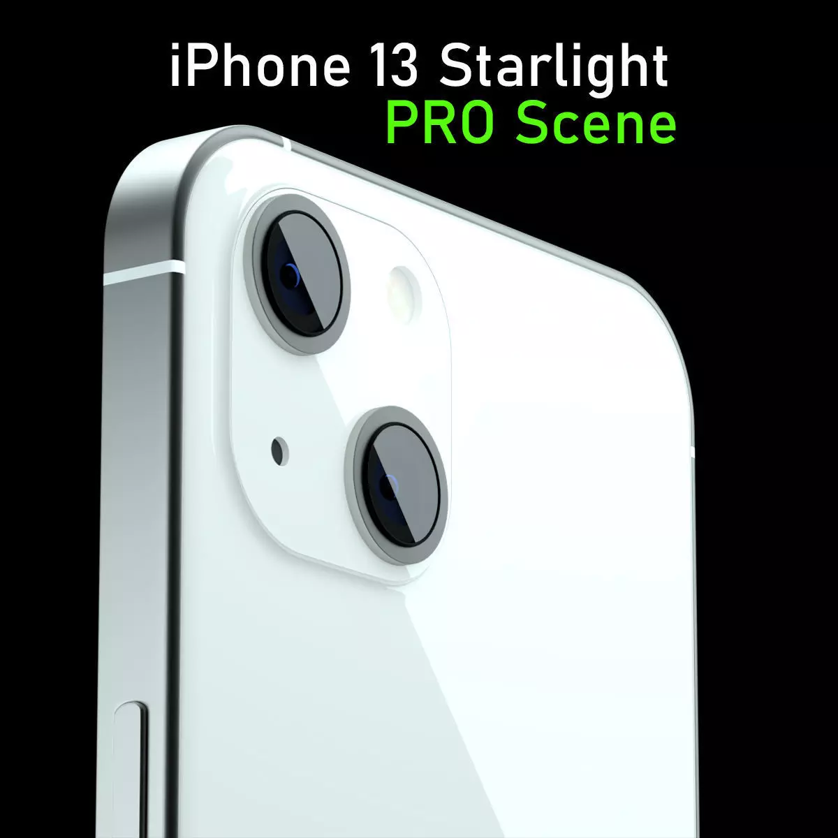 iPhone 13 Starlight Pro Scene Low-poly 3D model_0