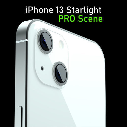  iPhone 13 Starlight Pro Scene Low-poly 3D model