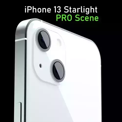  iPhone 13 Starlight Pro Scene Low-poly 3D model