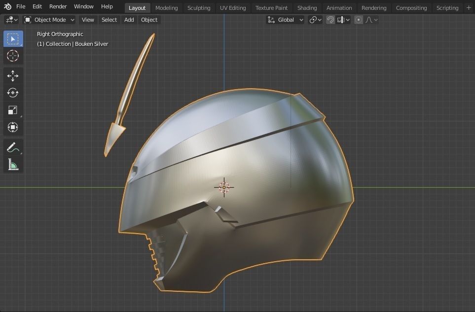 Operation Overdrive Silver Helmet - Boukenger 3D print model_1