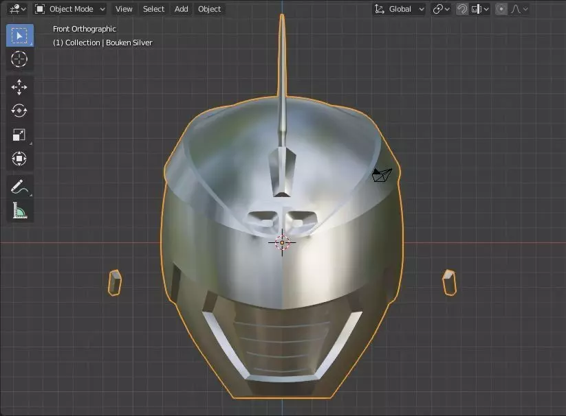 Operation Overdrive Silver Helmet - Boukenger 3D print model_0