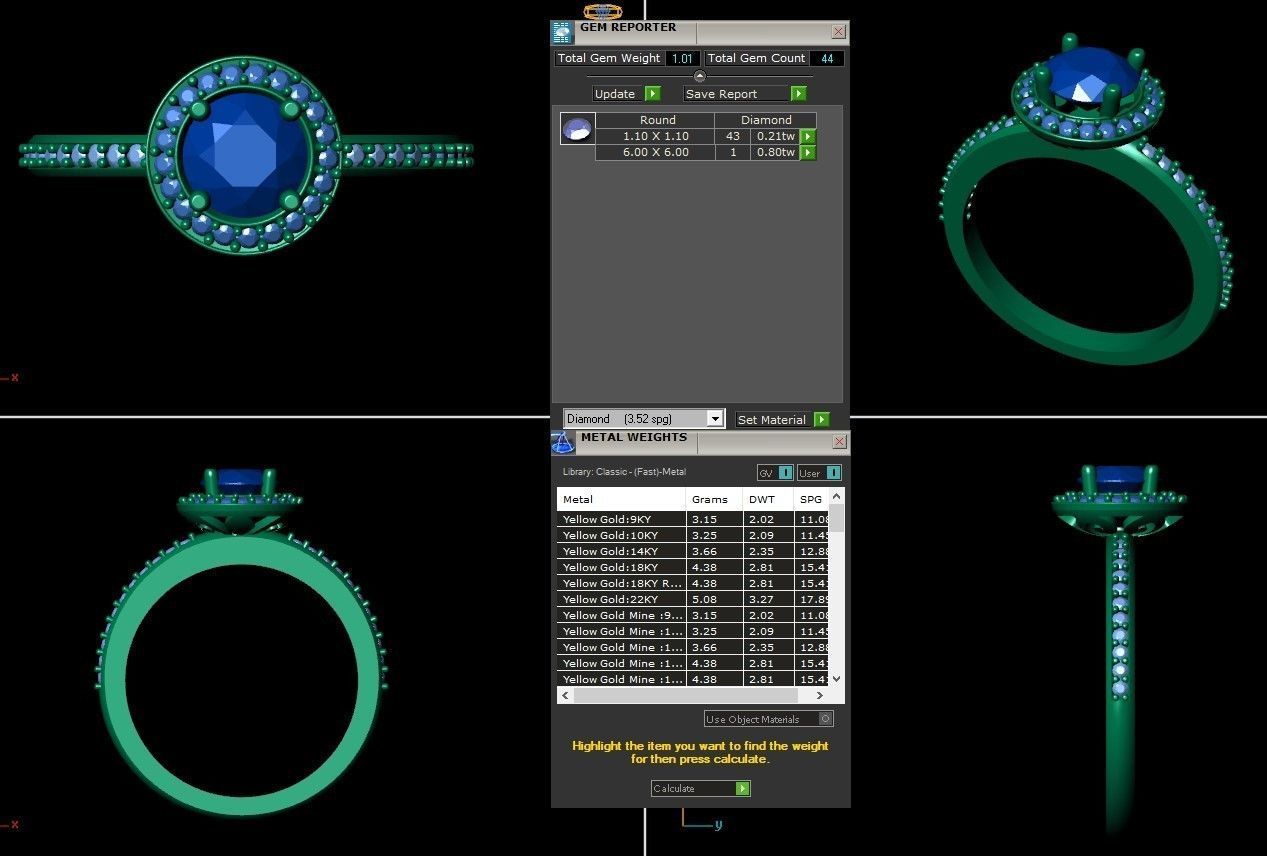 Simple Diamond  Ring  06 3D print model_8