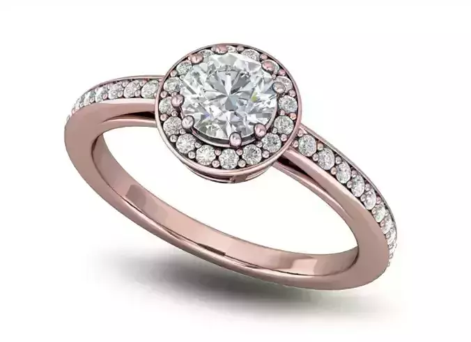 Simple Diamond  Ring  06 3D print model