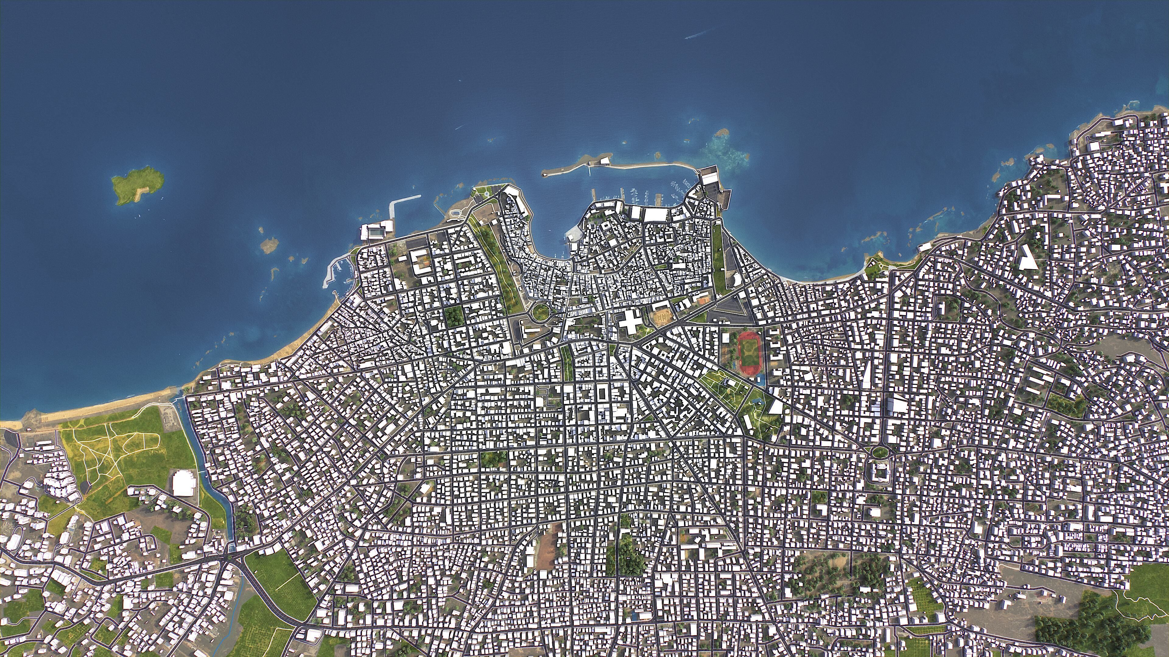 Chania - 3D City Model Low-poly 3D model_11