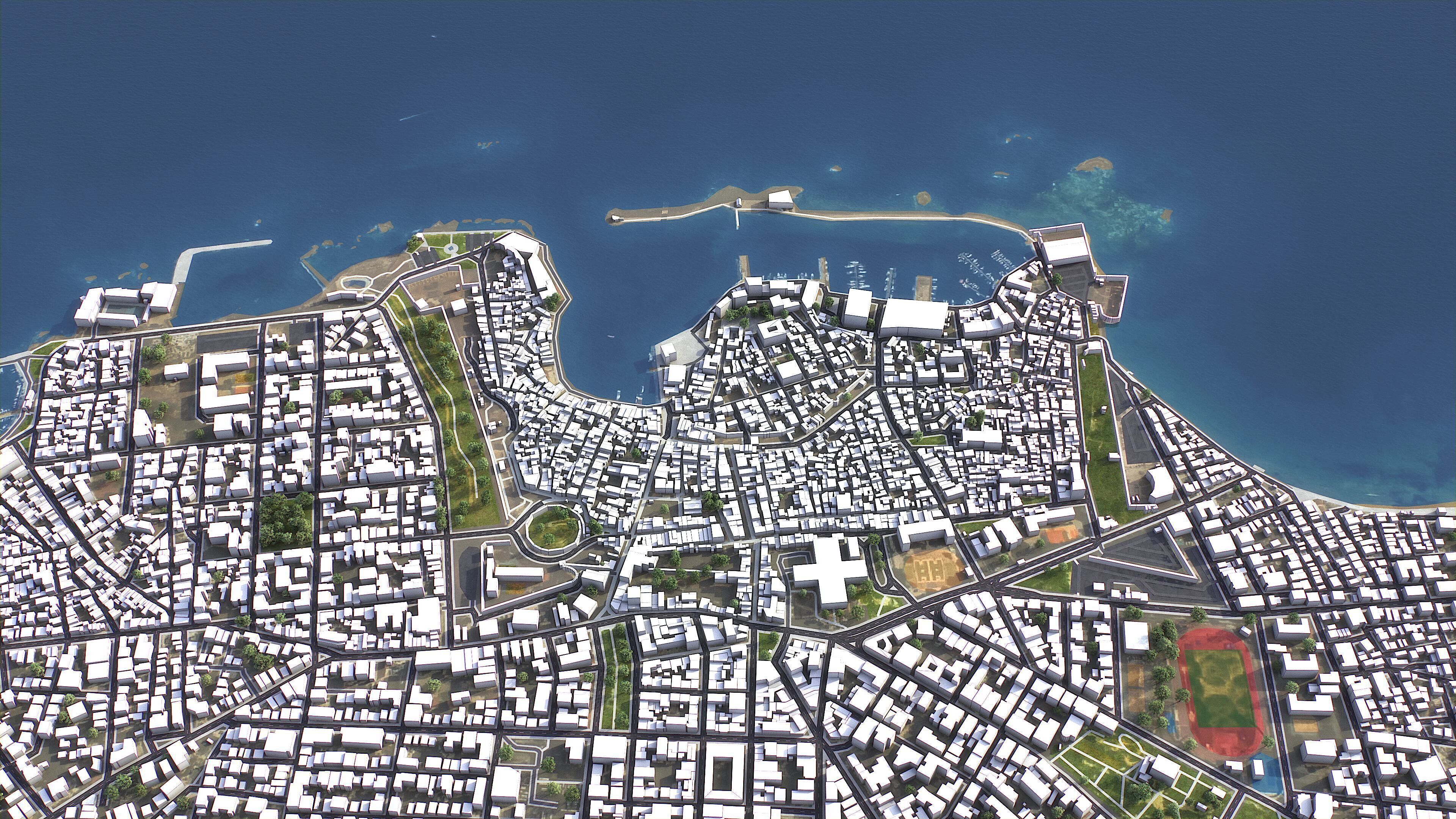 Chania - 3D City Model Low-poly 3D model_5
