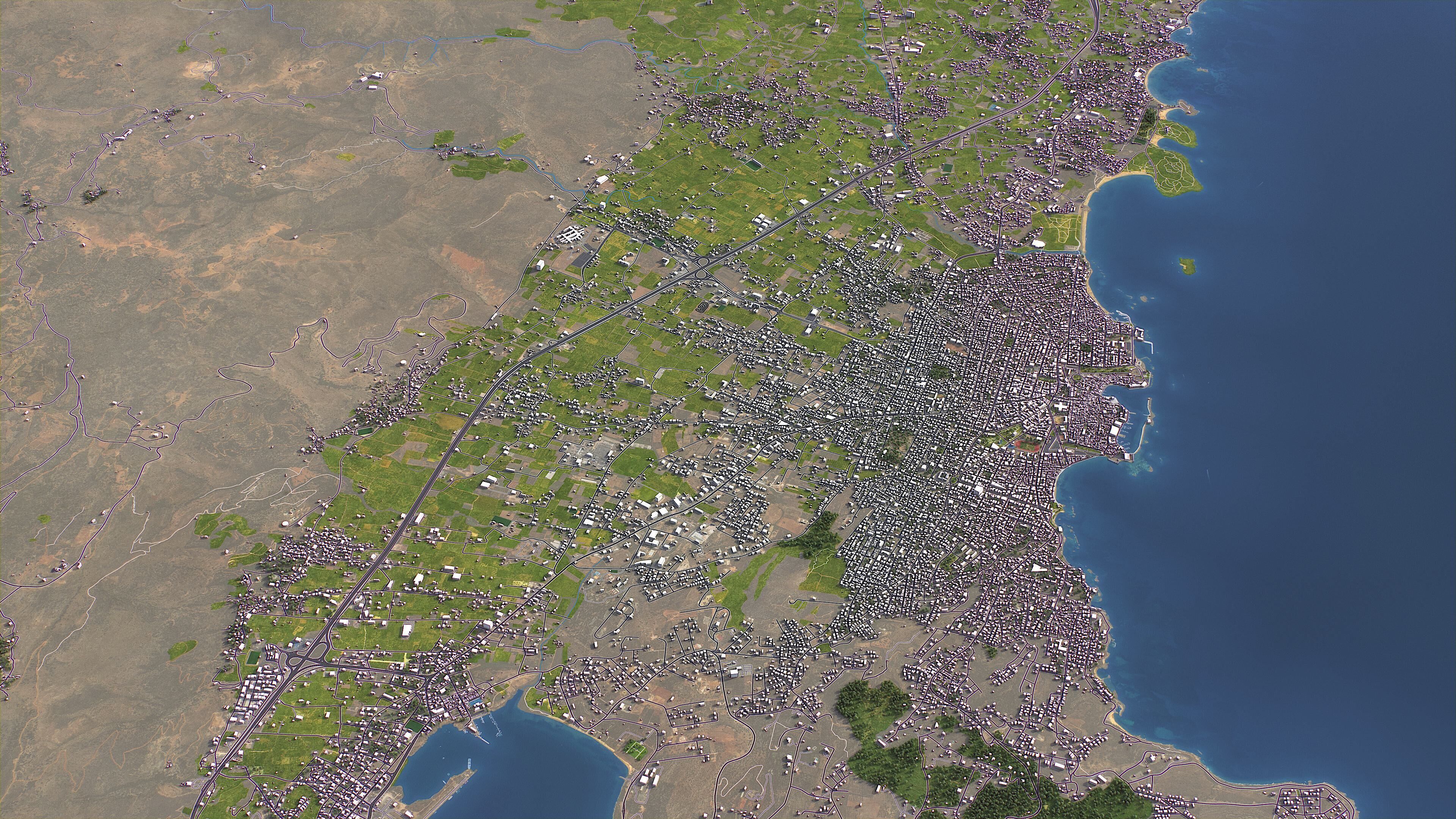 Chania - 3D City Model Low-poly 3D model_9