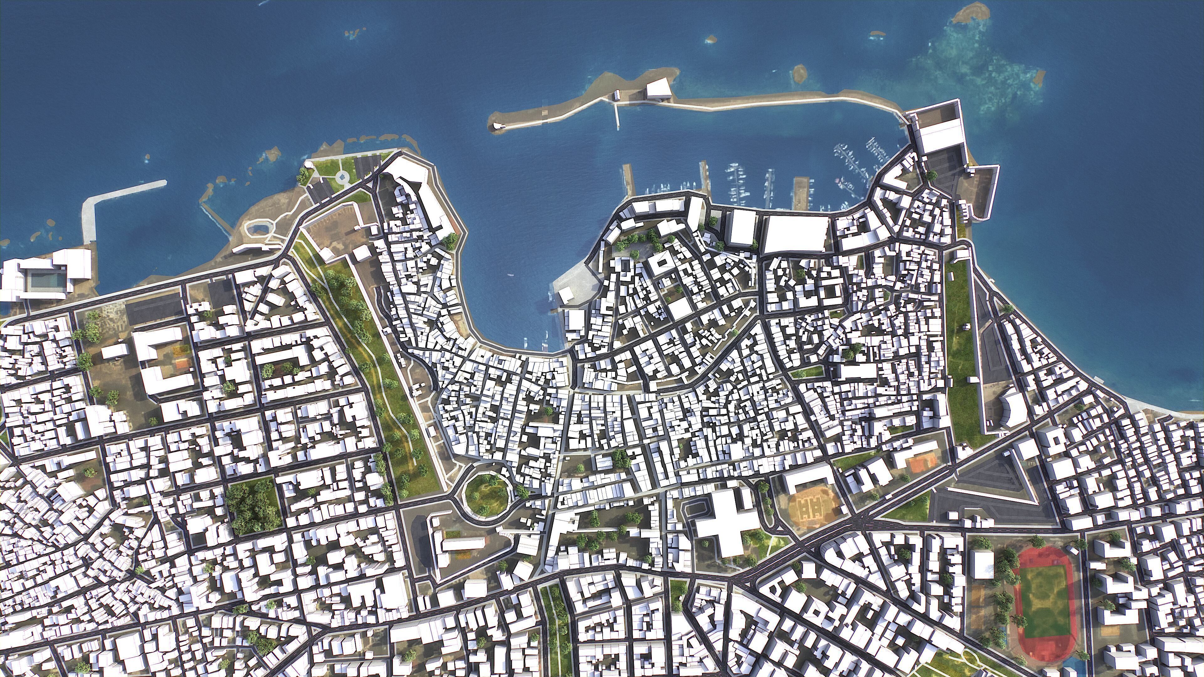 Chania - 3D City Model Low-poly 3D model_10
