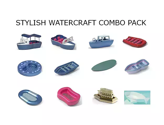 STYLISH WATERCRAFT COMBO PACK 3D Model Collection