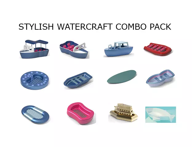 STYLISH WATERCRAFT COMBO PACK 3D Model Collection_0