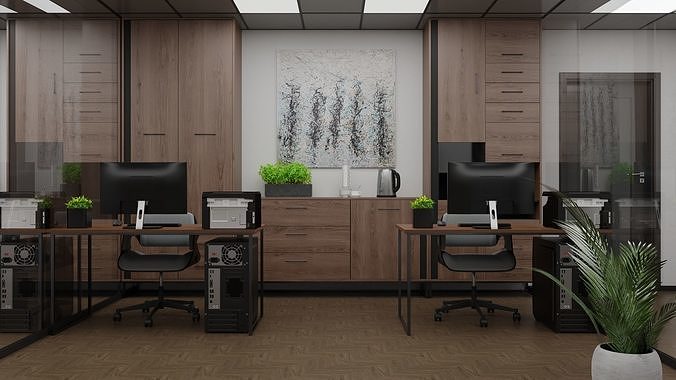 Office 3D model 2