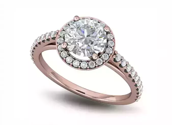 Simple Diamond  Ring  07 3D print model