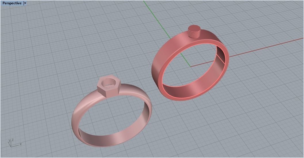 Ring bolt with nut 124 3D model_17