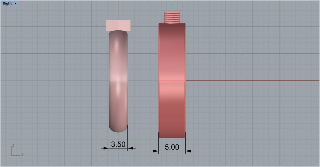 Ring bolt with nut 124 3D model_14