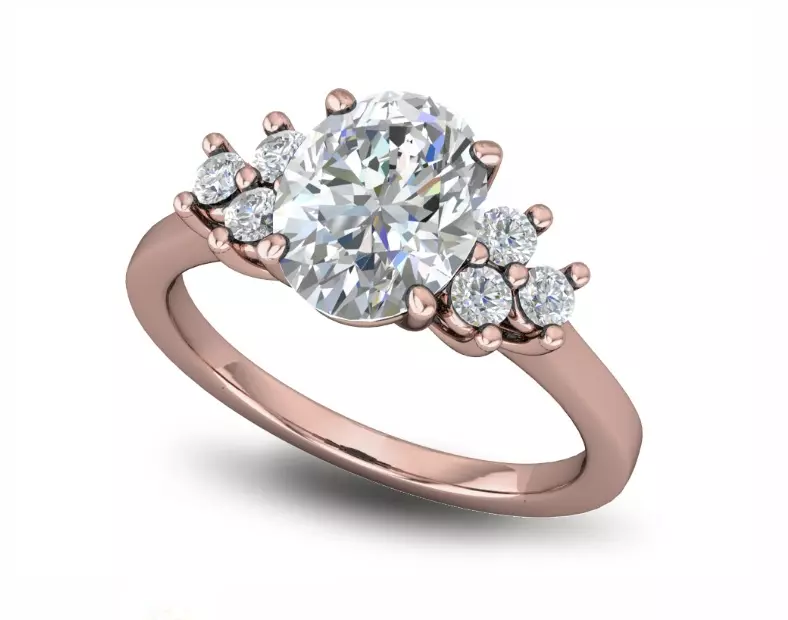 Simple Diamond  Ring  09 3D print model_0