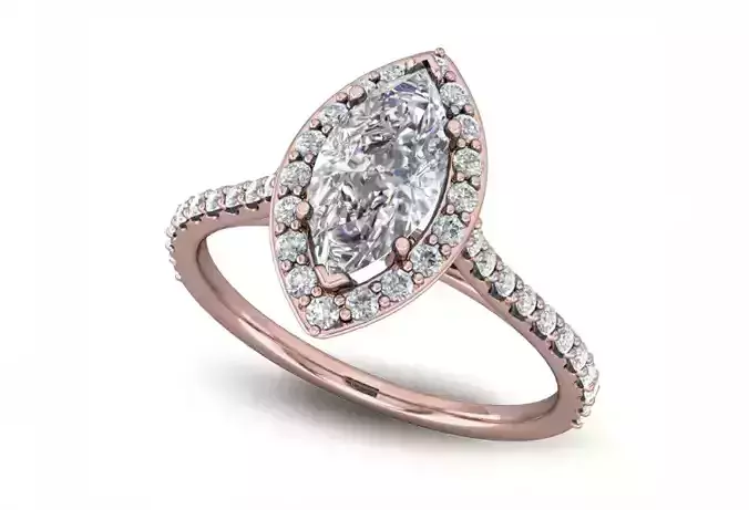 Simple Diamond  Ring  10 3D print model