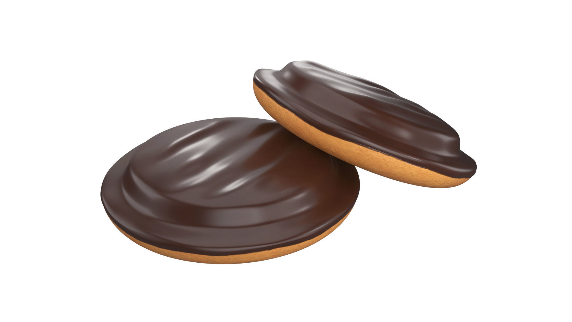Cookies chocolate and filled 3D model_2