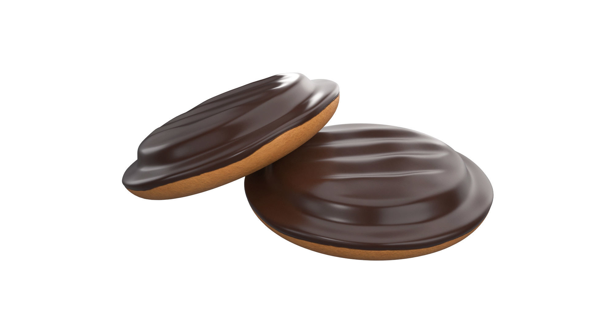 Cookies chocolate and filled 3D model_4