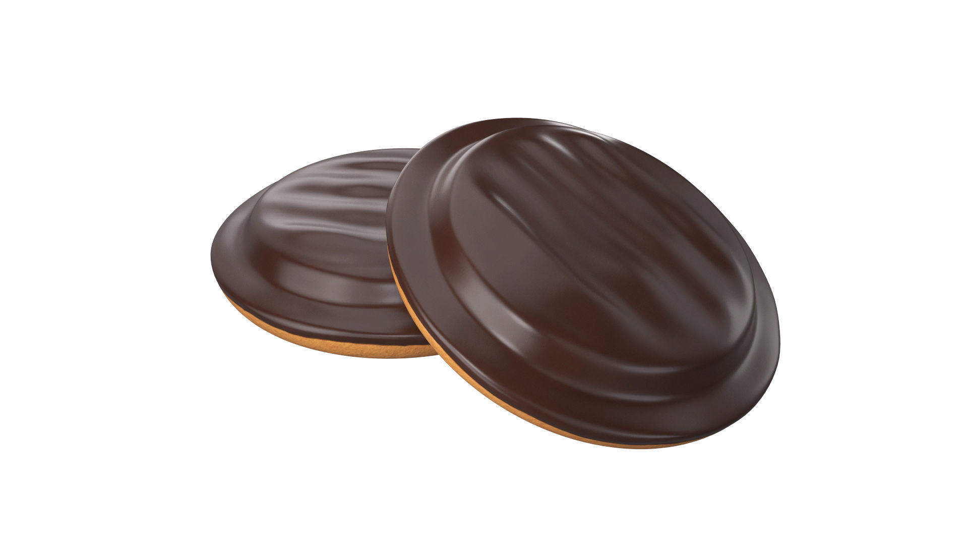 Cookies chocolate and filled 3D model_3