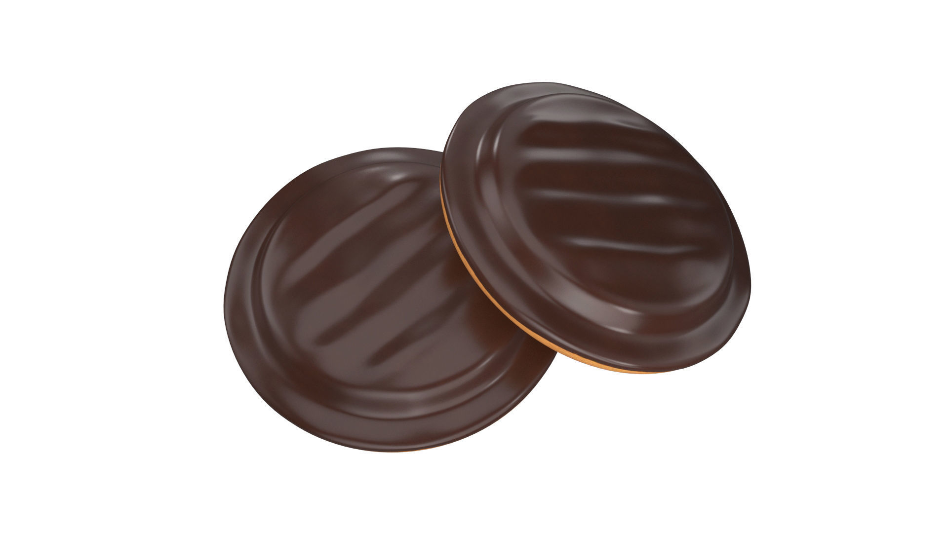 Cookies chocolate and filled 3D model_6