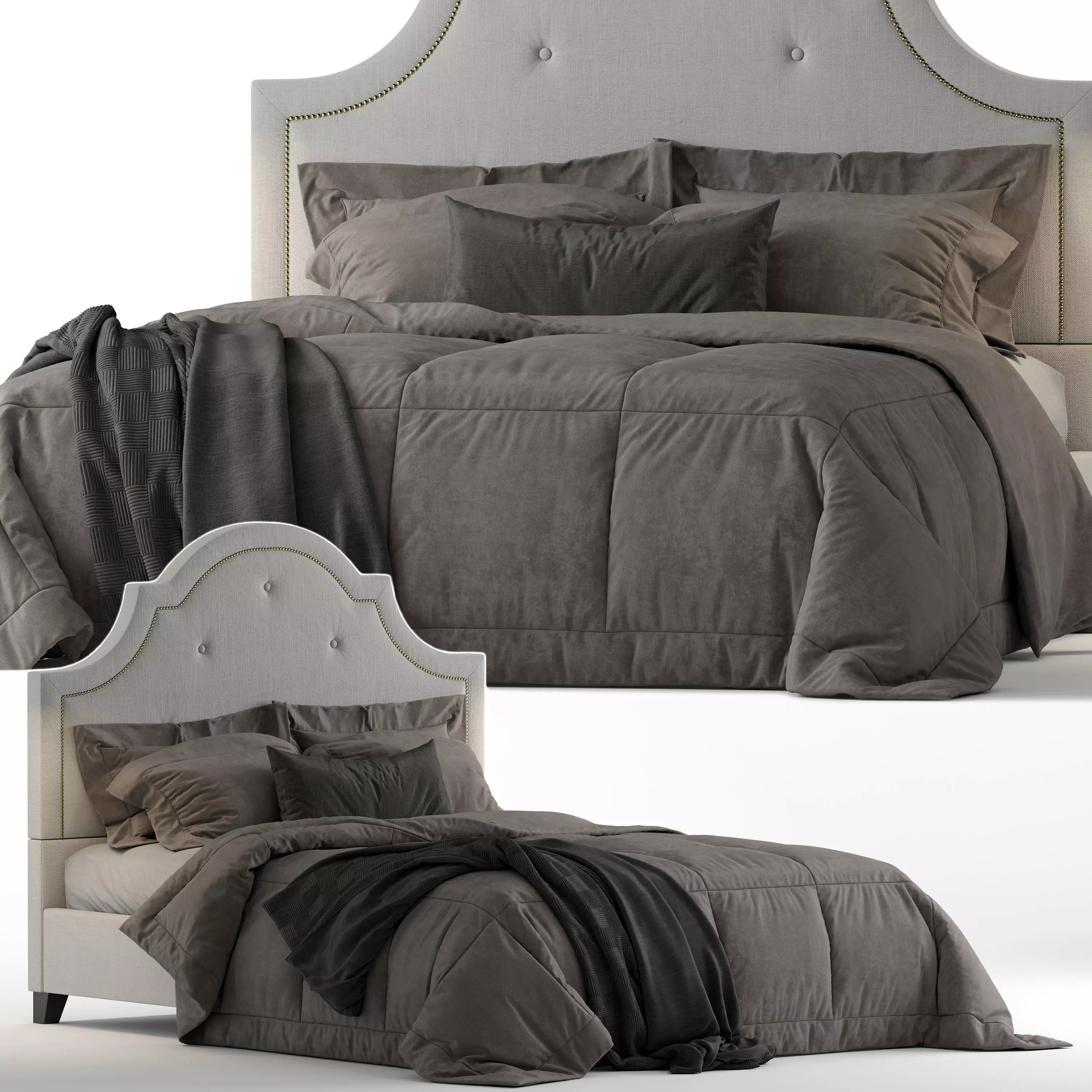 Baxton platform bed 3D model