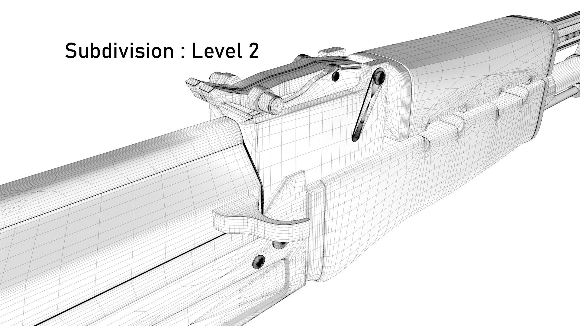 Assault Rifle AK-47 Low-poly 3D model_23