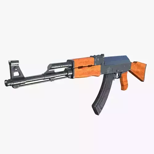 Assault Rifle AK-47 Low-poly 3D model