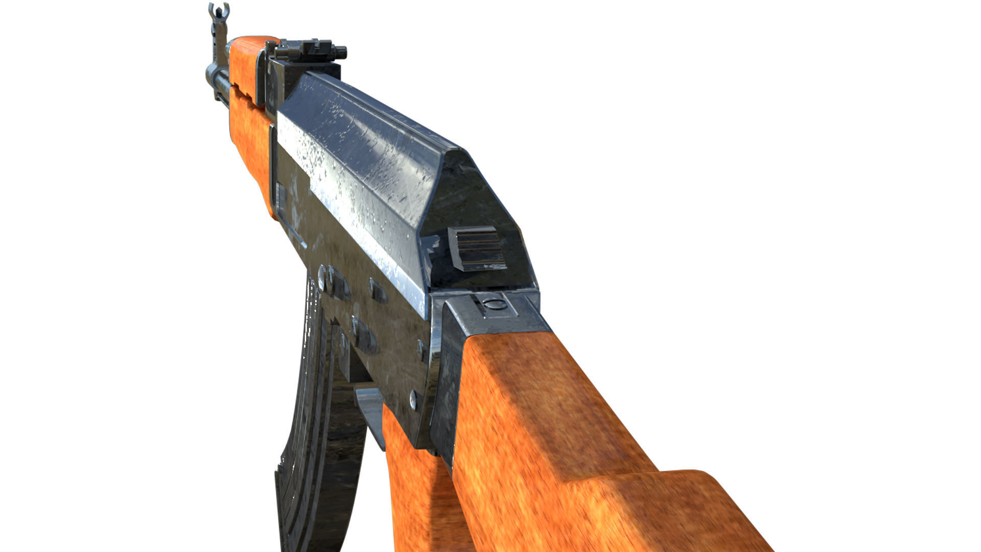 Assault Rifle AK-47 Low-poly 3D model_3