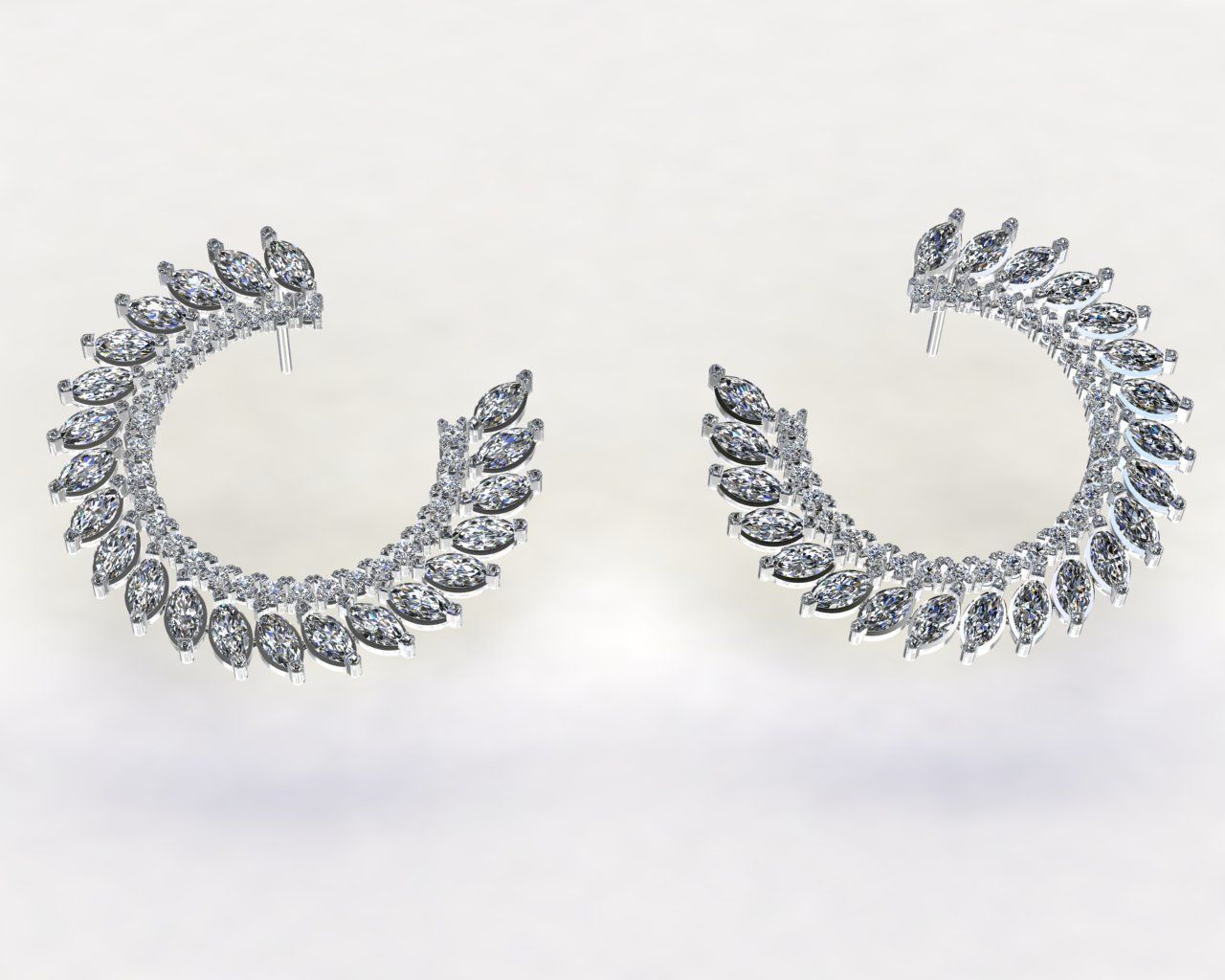 Earring jewelry 3D print model 3D print model 2021 3D print model_2