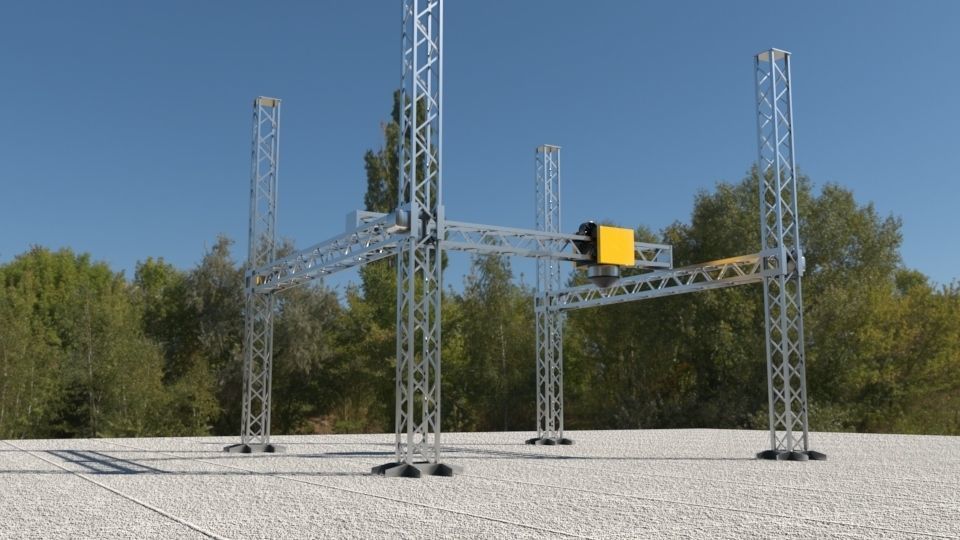 Industrial Square Printer Low-poly 3D model_2