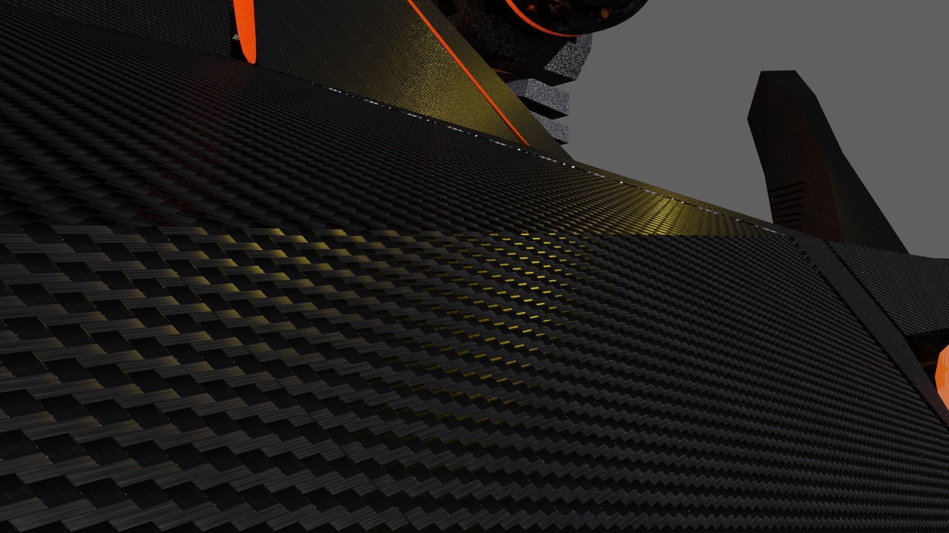 SpaceShip with lights Low-poly 3D model_5