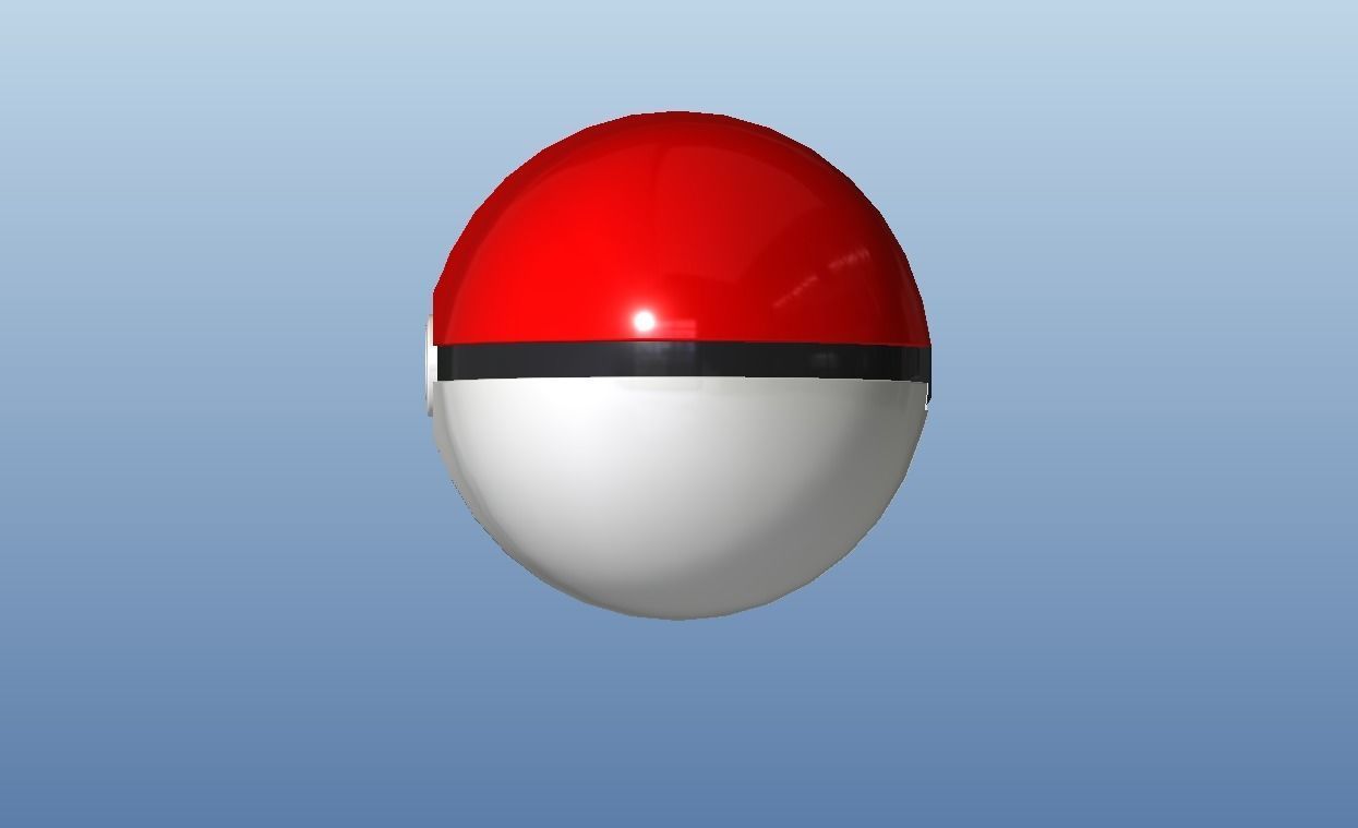 Pokeball - 2 variants in 8 cm and 10 cm 3D print model_4