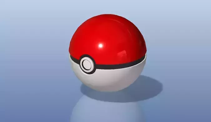 Pokeball - 2 variants in 8 cm and 10 cm 3D print model