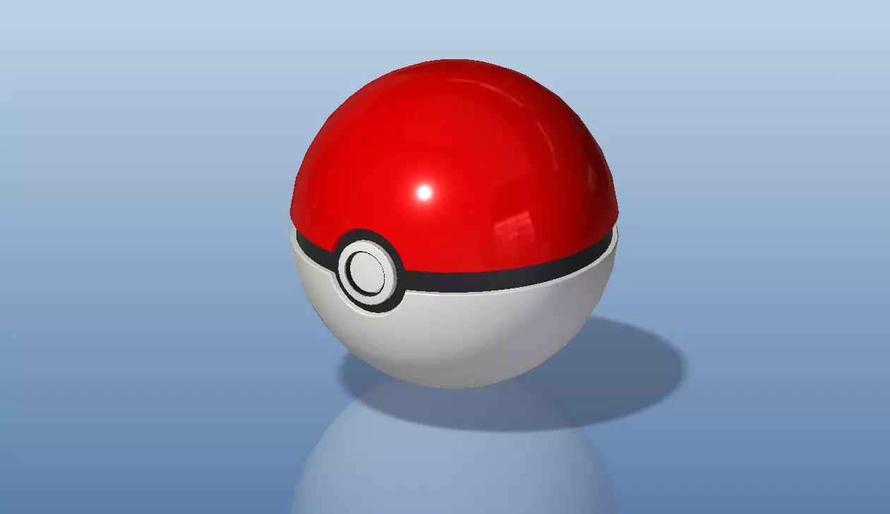 Pokeball - 2 variants in 8 cm and 10 cm 3D print model_0