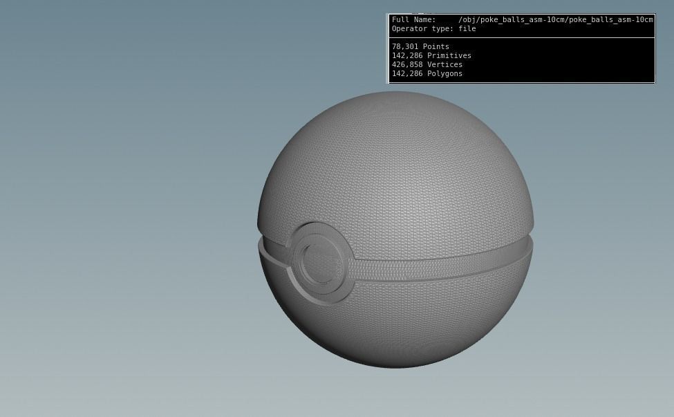 Pokeball - 2 variants in 8 cm and 10 cm 3D print model_8
