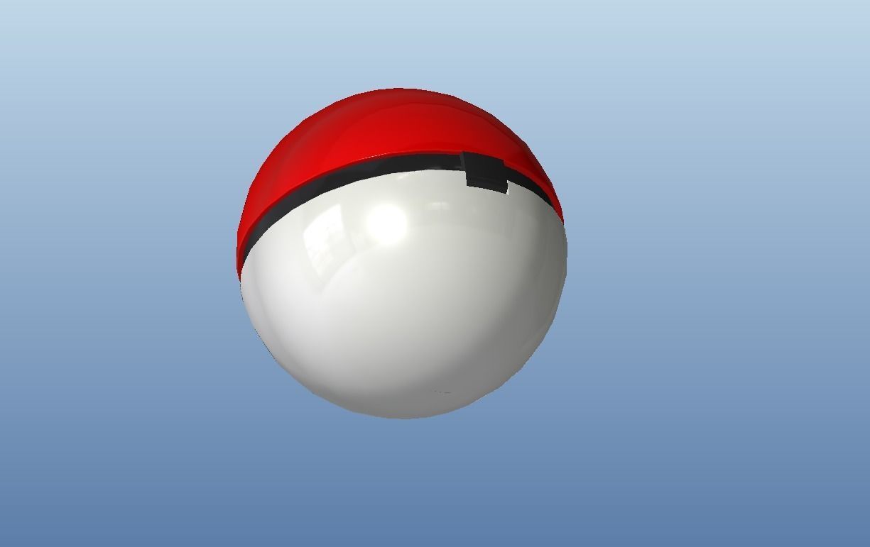 Pokeball - 2 variants in 8 cm and 10 cm 3D print model_5