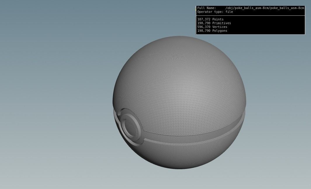 Pokeball - 2 variants in 8 cm and 10 cm 3D print model_9