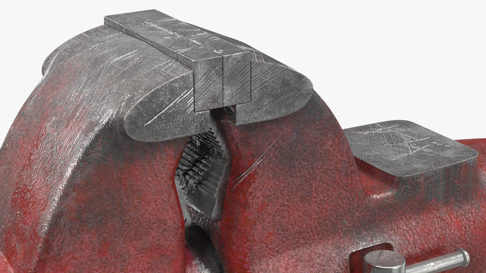 Pipe Bench Vise Dusty Rigged 3D model_16