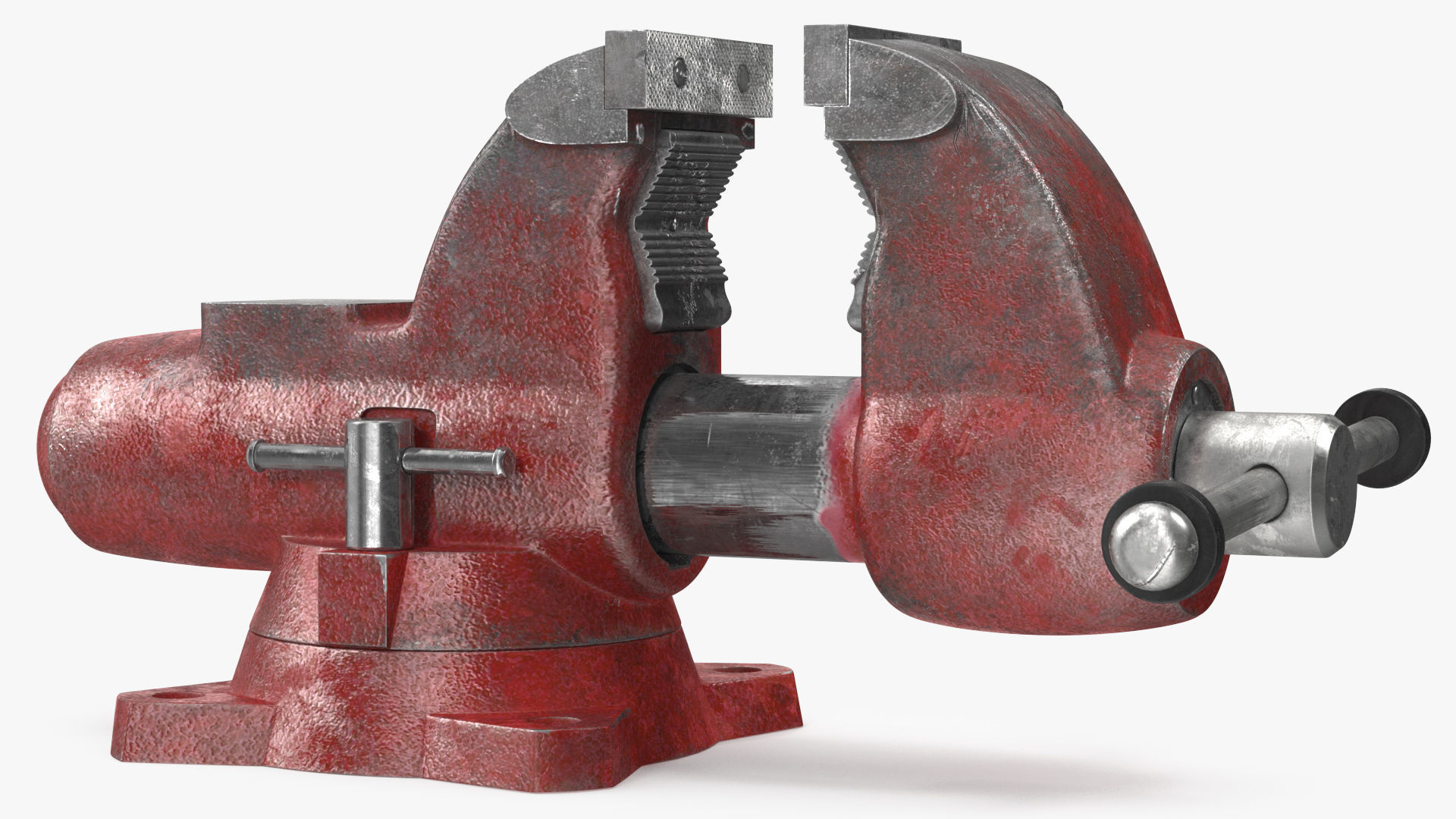 Pipe Bench Vise Dusty Rigged 3D model_8