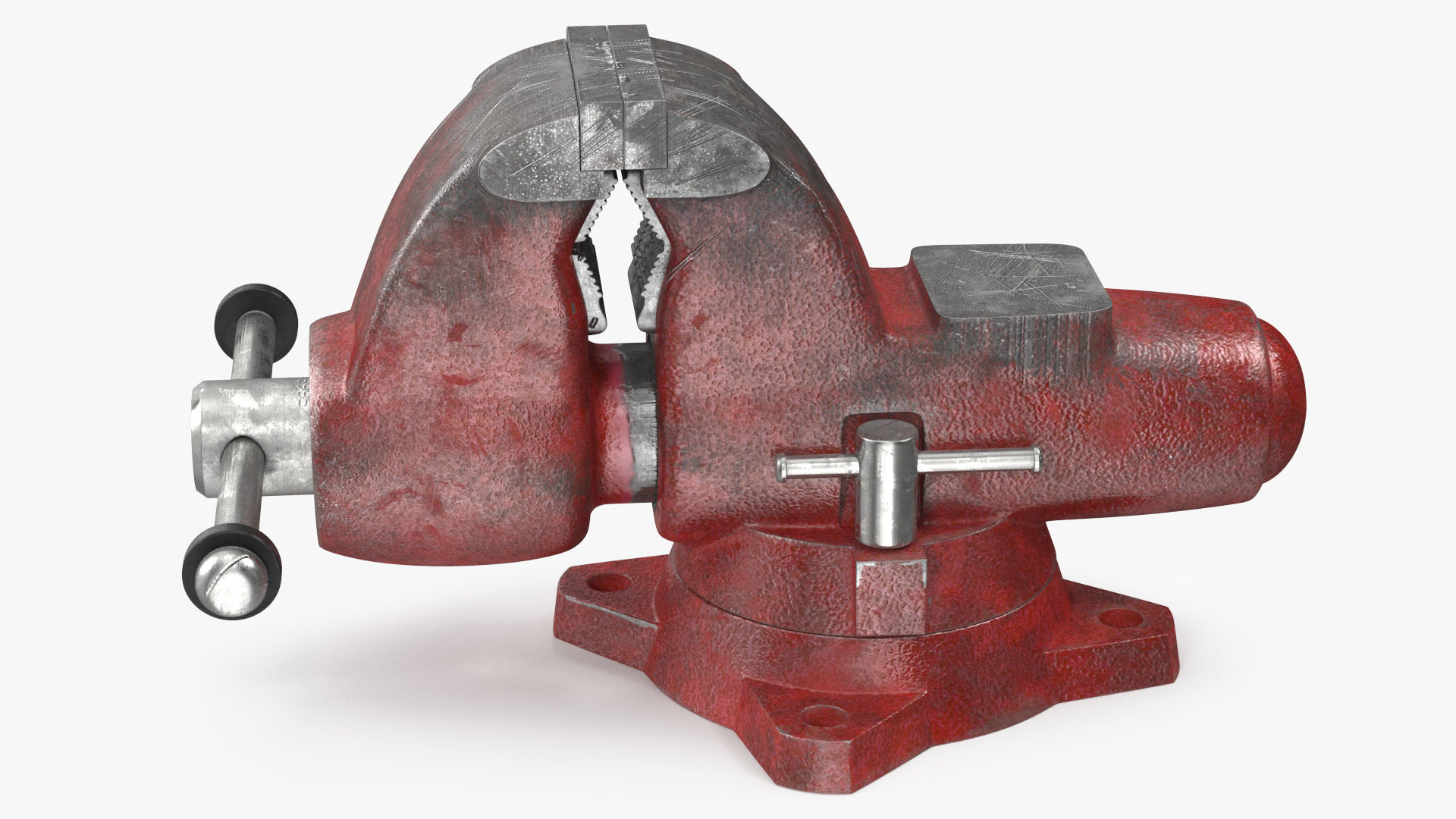 Pipe Bench Vise Dusty Rigged 3D model_33