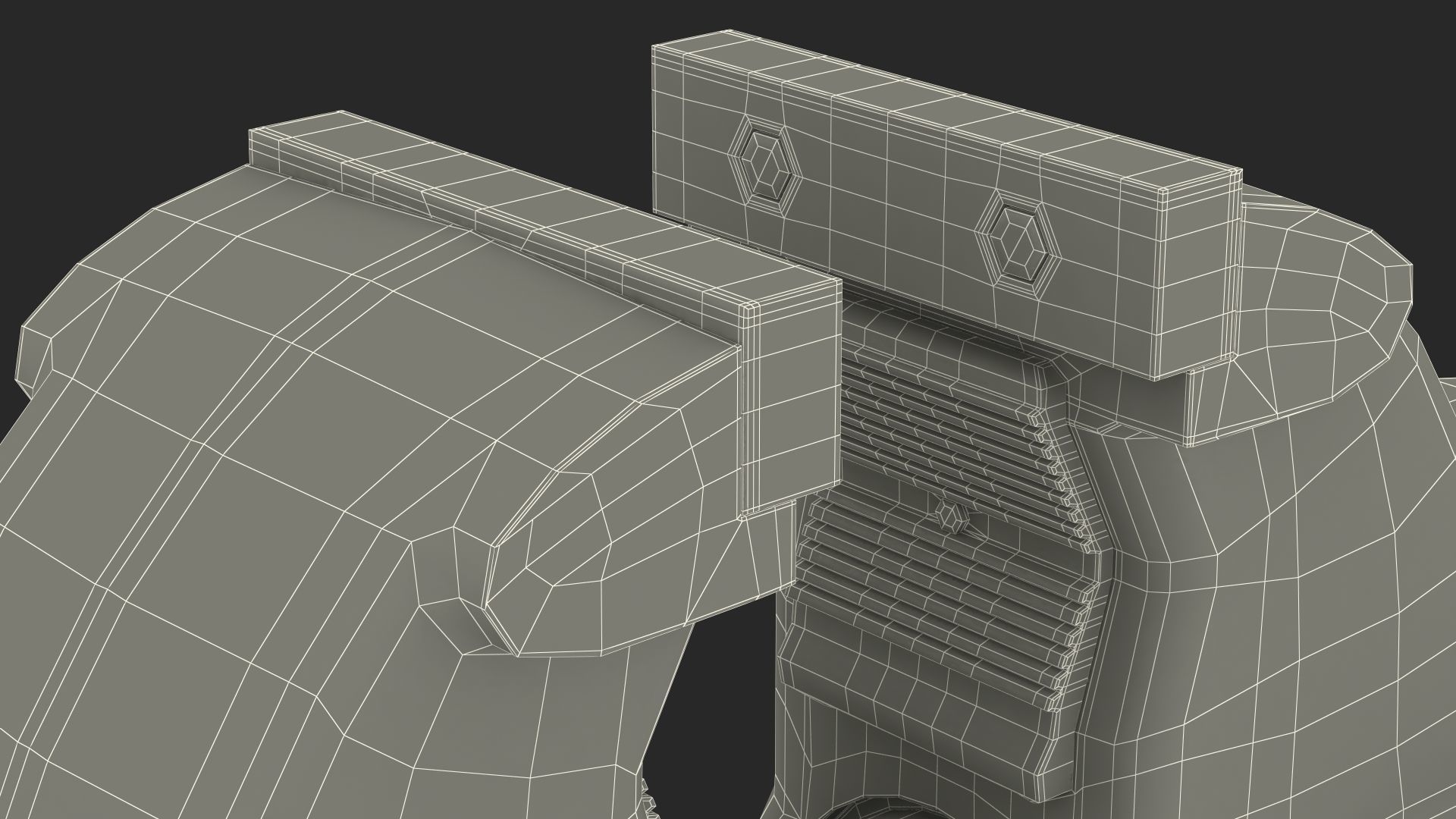 Pipe Bench Vise Dusty Rigged 3D model_29