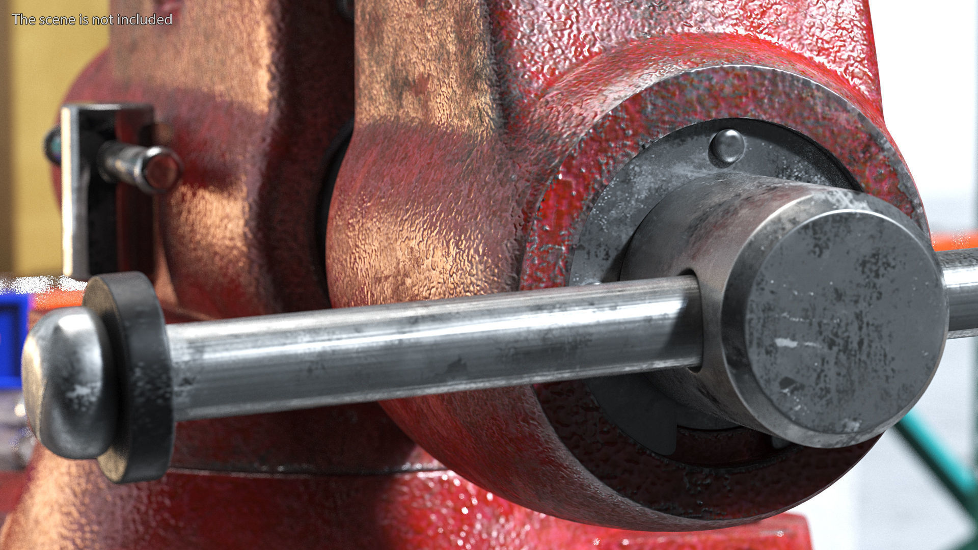 Pipe Bench Vise Dusty Rigged 3D model_6