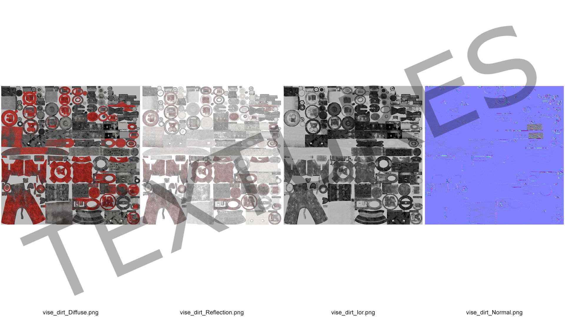 Pipe Bench Vise Dusty Rigged 3D model_23