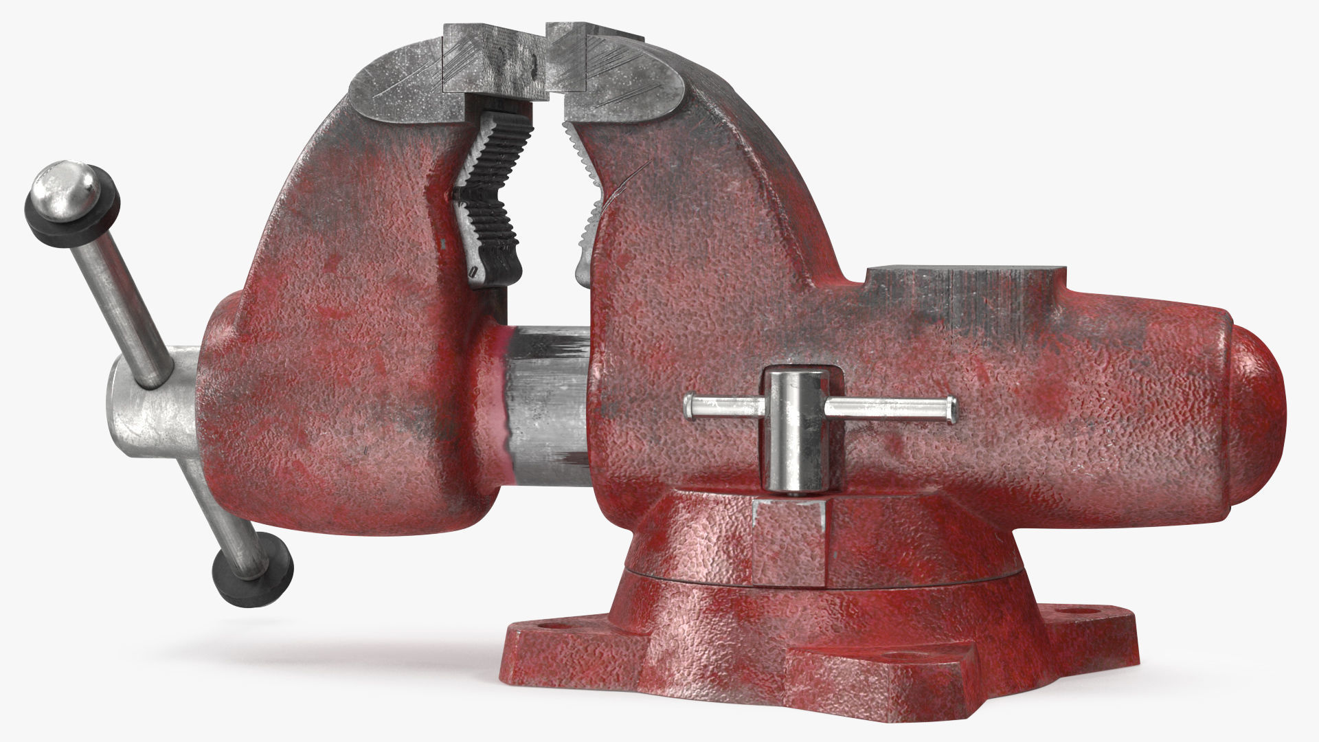 Pipe Bench Vise Dusty Rigged 3D model_12