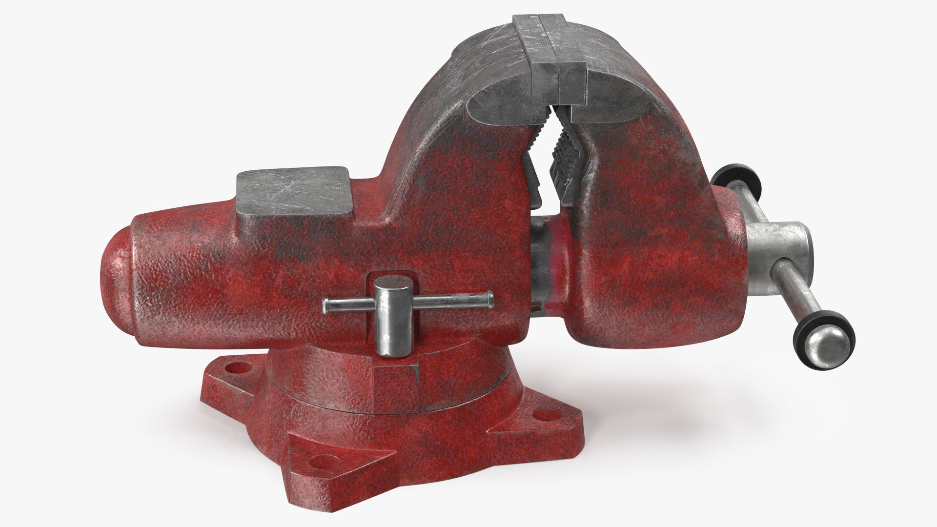 Pipe Bench Vise Dusty Rigged 3D model_10