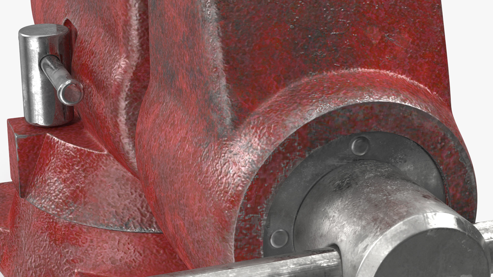 Pipe Bench Vise Dusty Rigged 3D model_15